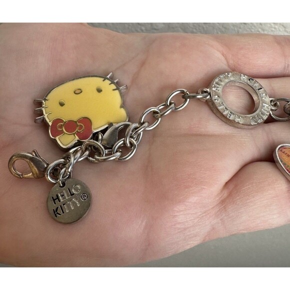 2010 Hello Kitty Charm Bracelet Sanrio Vintage Silver Tone Y2K Kawaii Jewelry